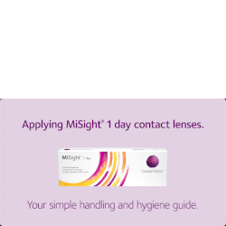 Applying MiSight 1 Day contact lenses